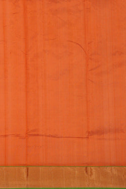 Image of Chanderi Silk Dark Orange Saree