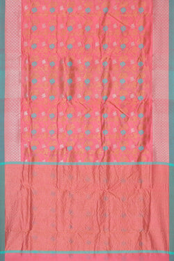 Image of Chanderi Silk Pink Saree