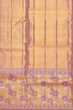 Image of Kanchipattu Golden Yellow Brocade Saree