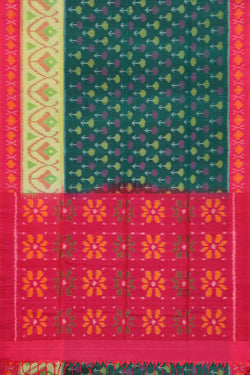 Image of Teal Green Silk Saree