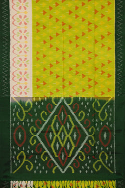 Image of Parrot Green Silk Saree