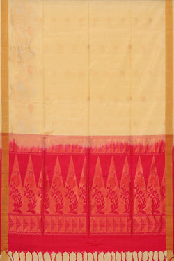 Image of Cream Silk Saree