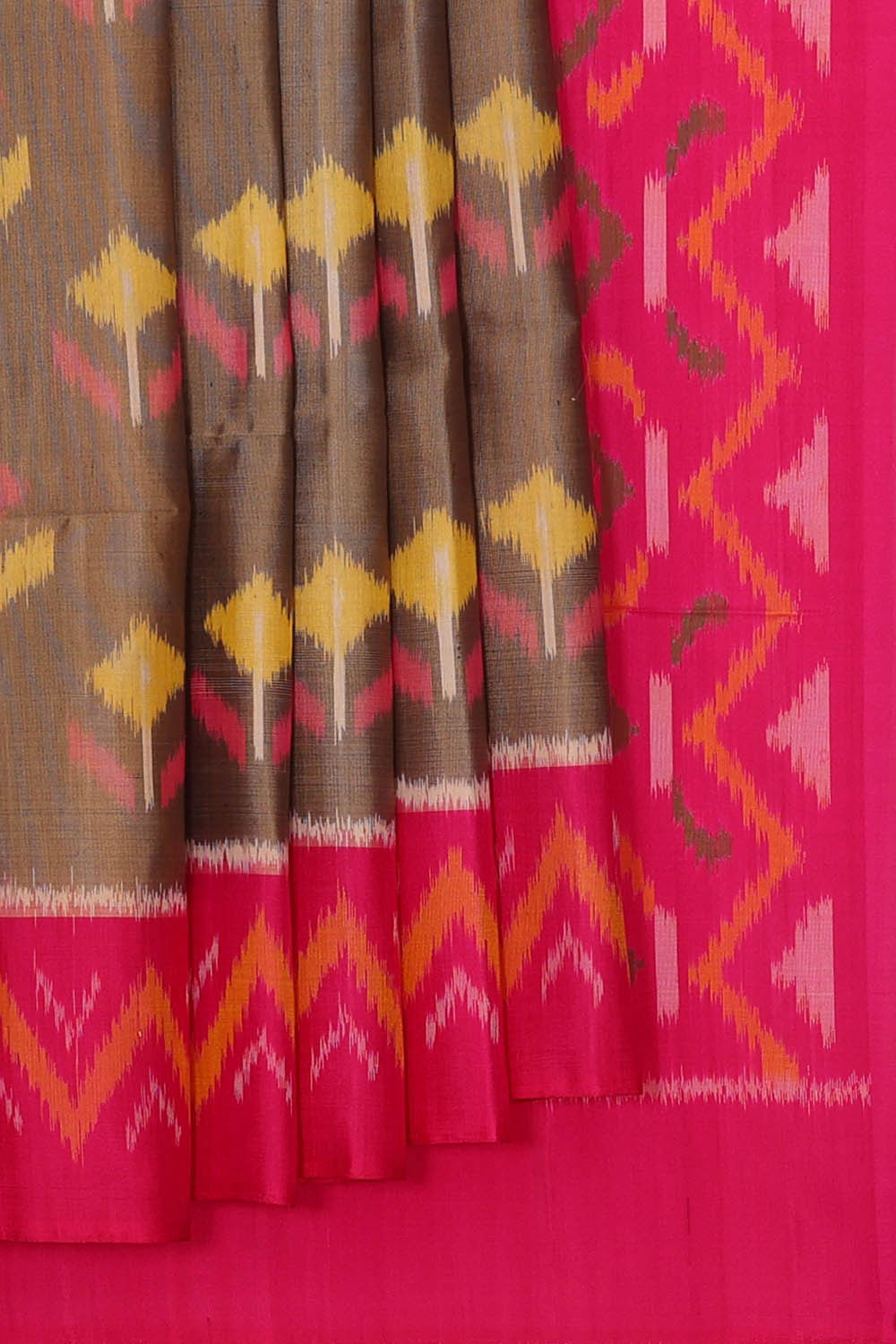 Image of Brown Silk Saree