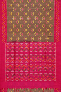 Image of Brown Silk Saree