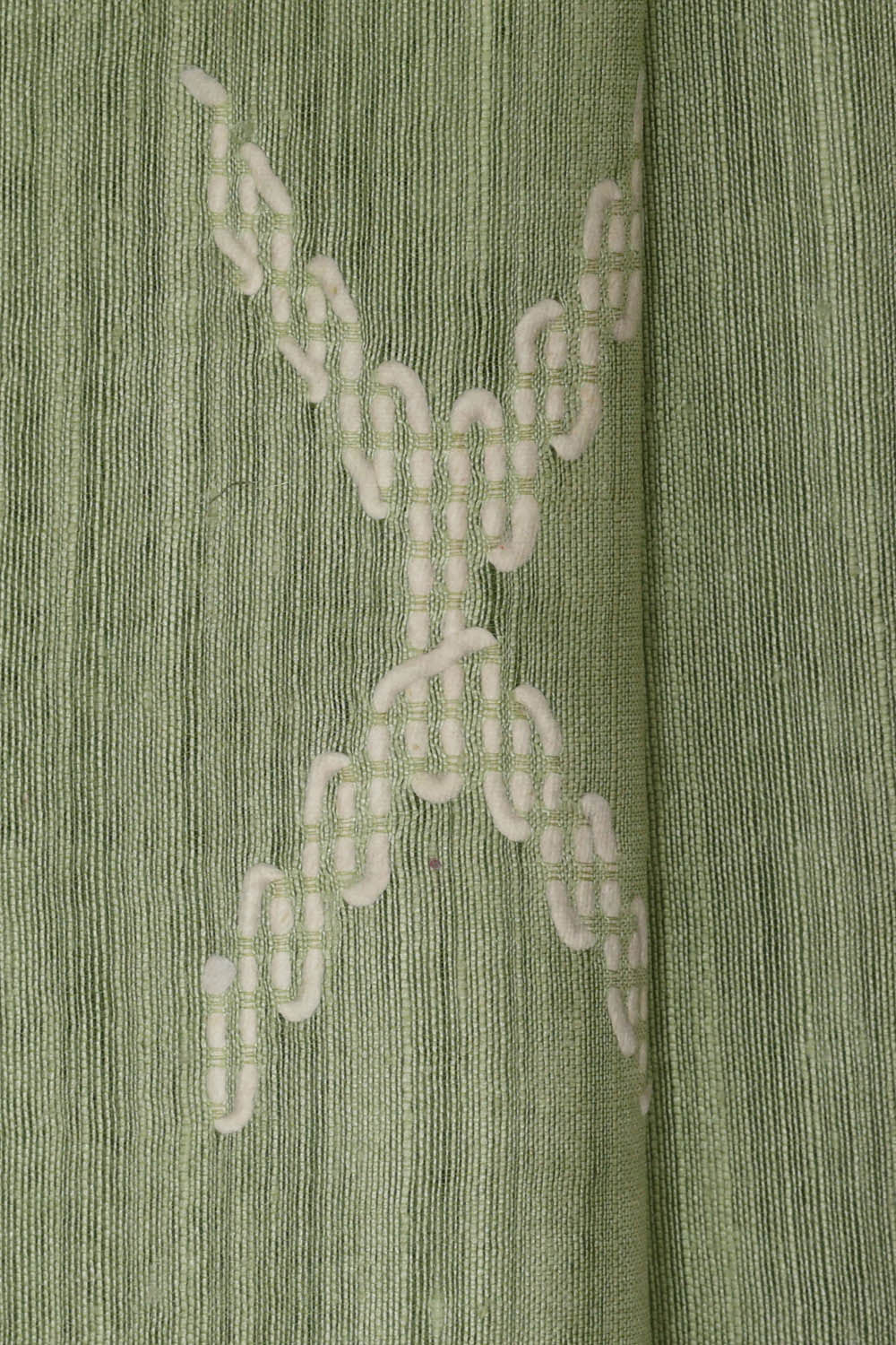 Image of Tussar Pista Green Embroidered Saree