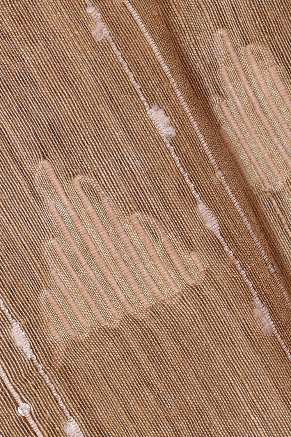 Image of Tussar Golden Cream Embroidered Saree