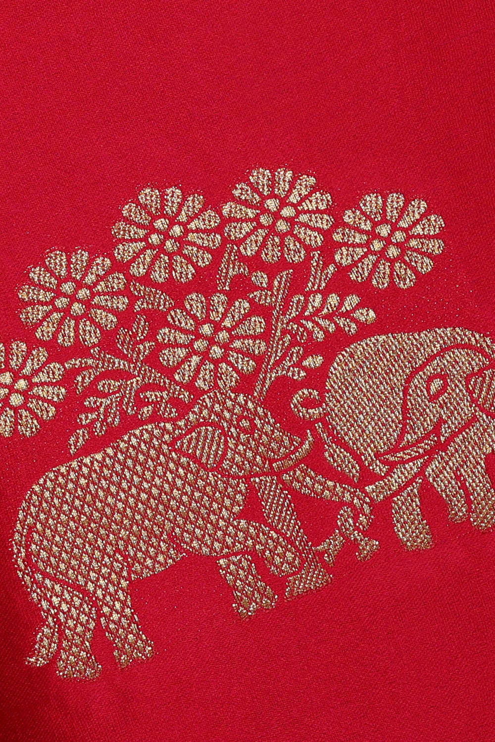 Image of Crepe Red Saree