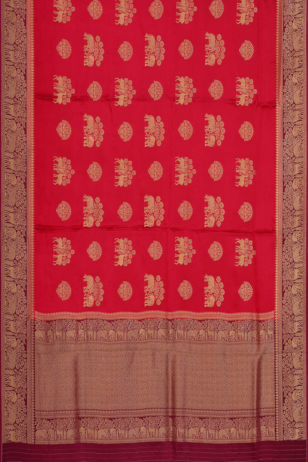 Image of Crepe Red Saree