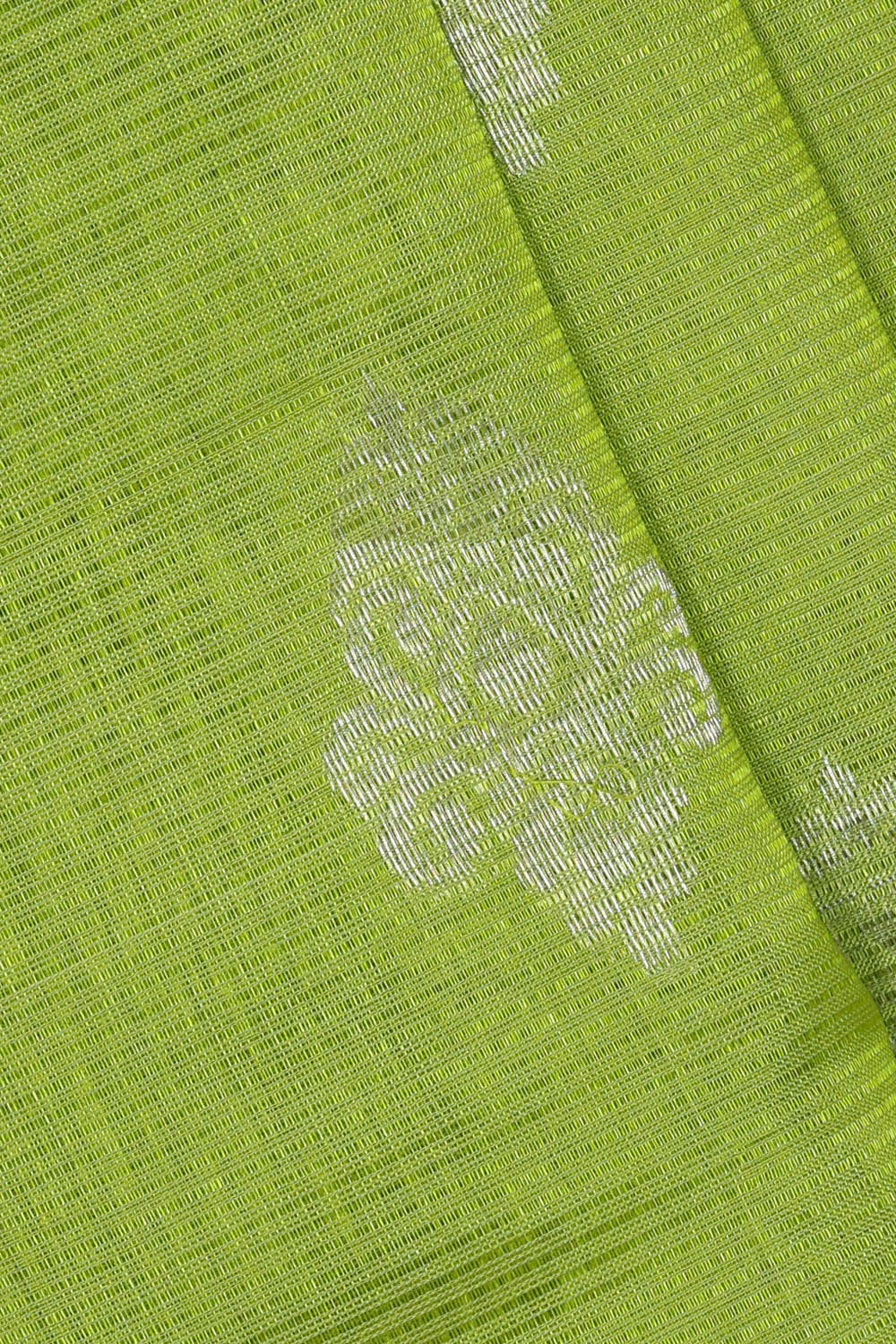 Image of Kuppadam Cotton Silk Green Saree