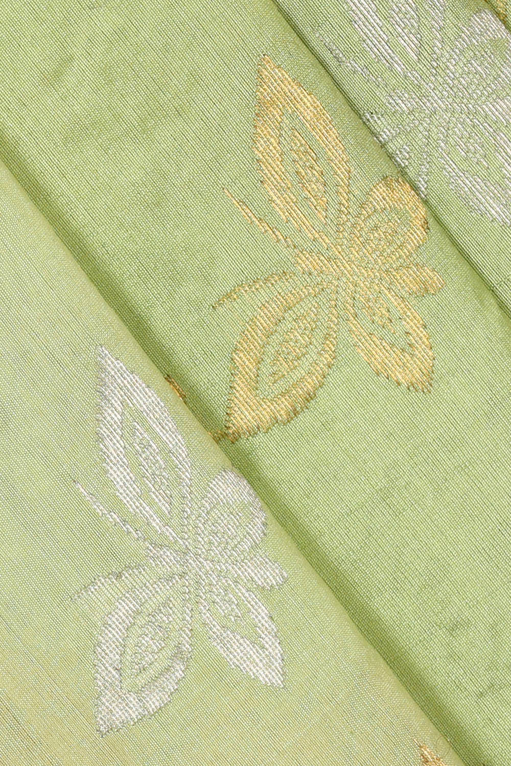 Image of Chanderi Silk Light Mint Green Saree