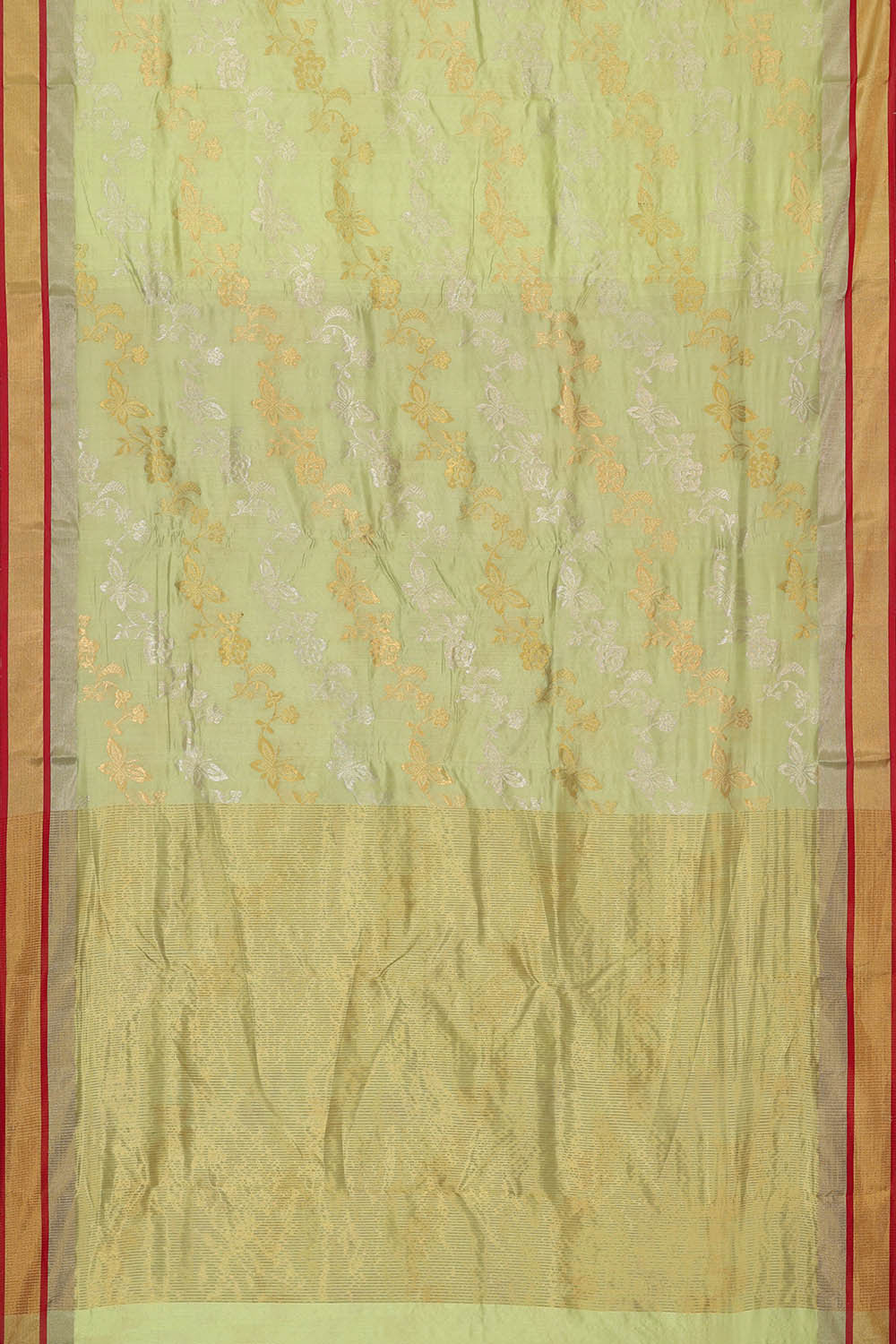 Image of Chanderi Silk Light Mint Green Saree