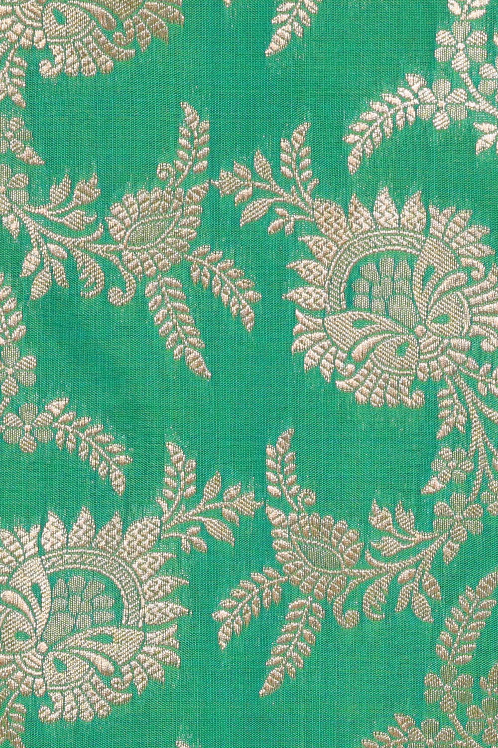 Image of Banarasi Silk Emerald Green Saree