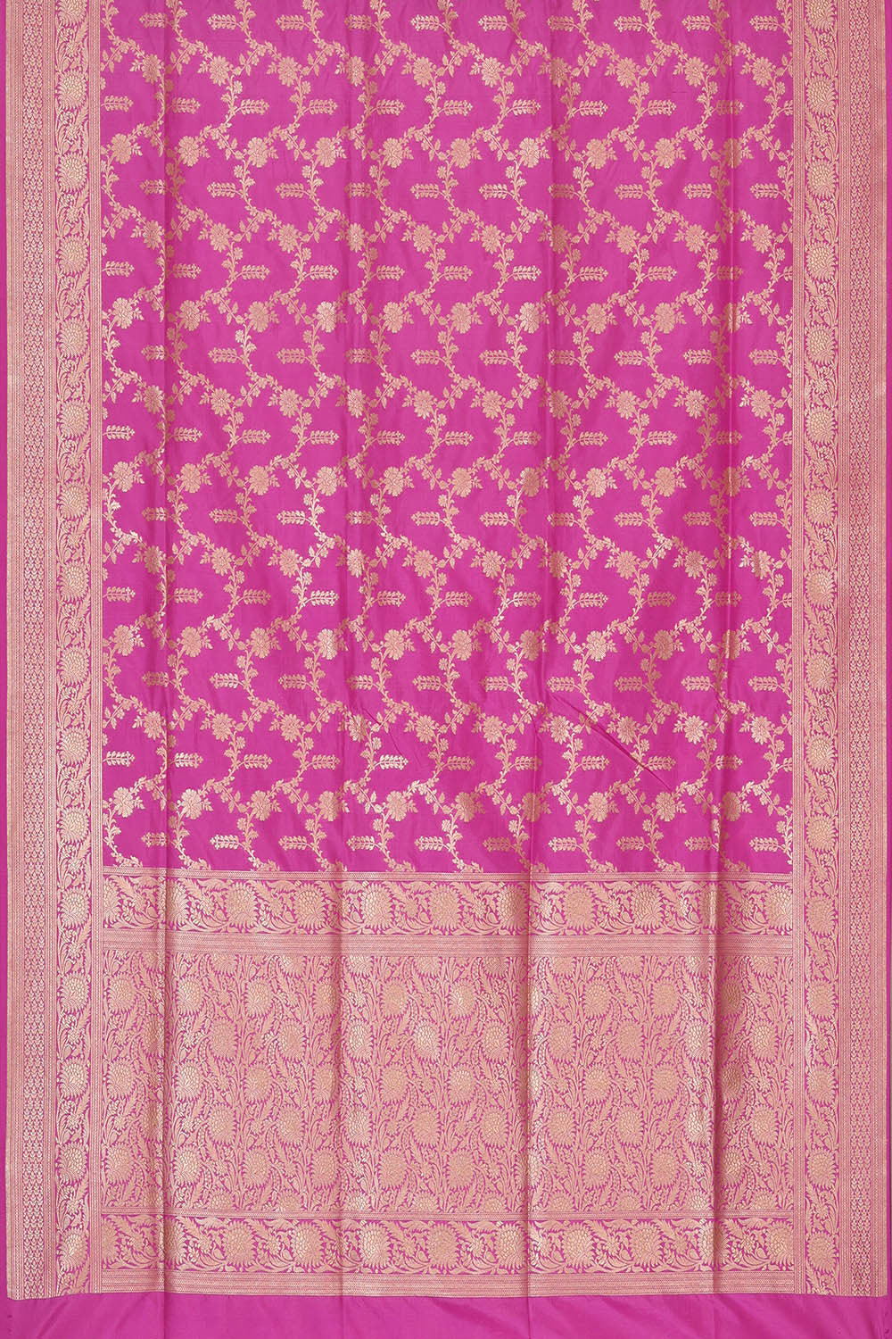 Image of Banarasi Silk Rose Pink Saree