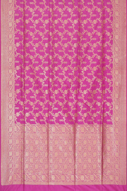 Image of Banarasi Silk Rose Pink Saree