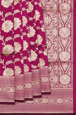 Image of Banarasi Silk Magenta Saree