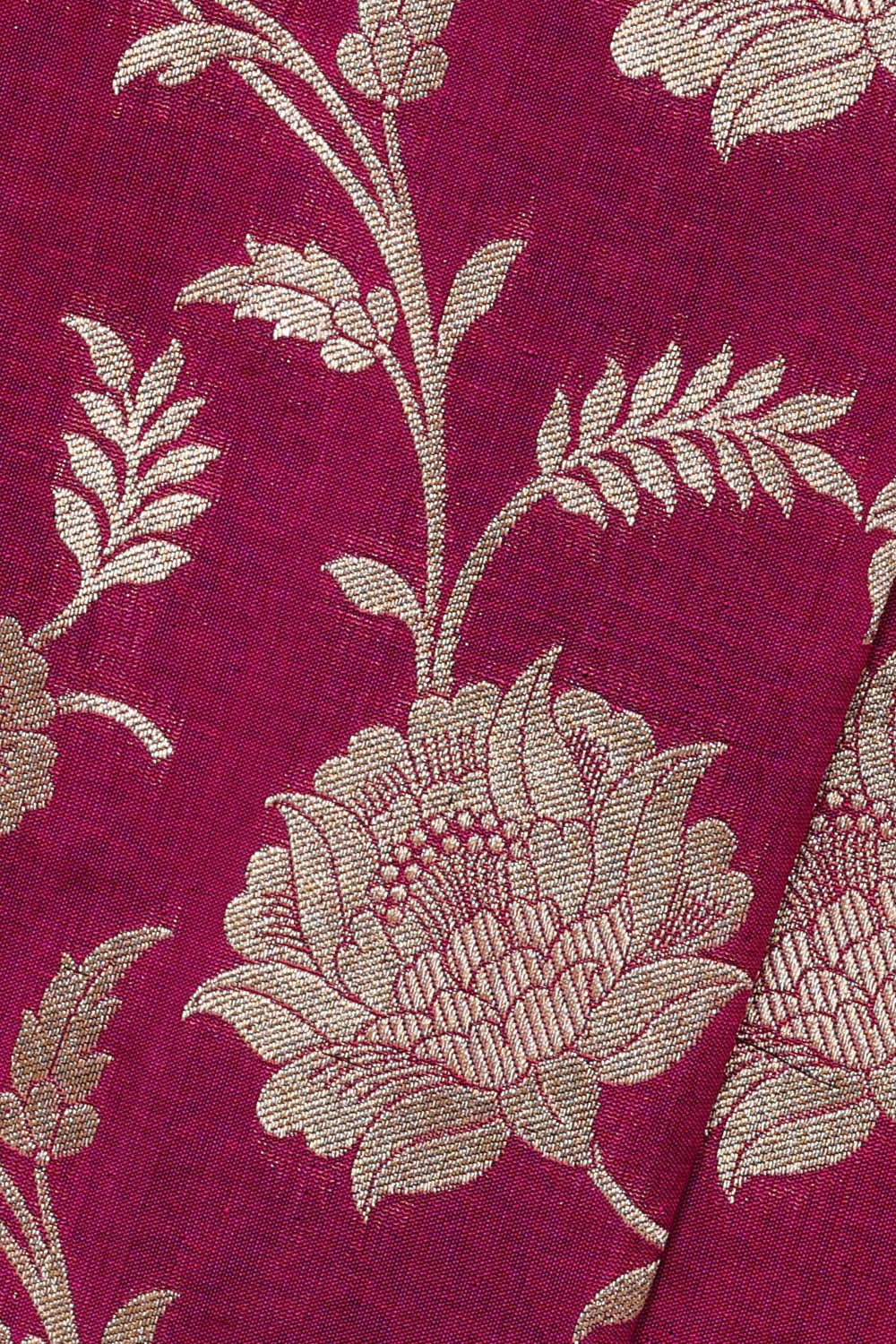 Image of Banarasi Silk Magenta Saree