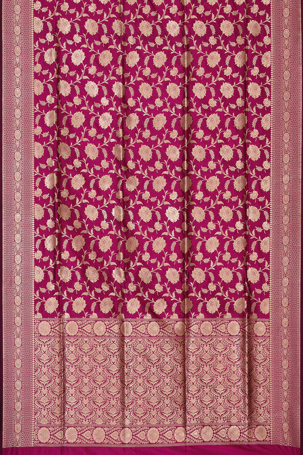 Image of Banarasi Silk Magenta Saree