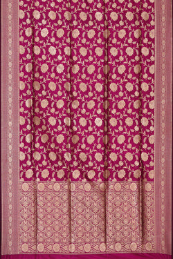 Image of Banarasi Silk Magenta Saree