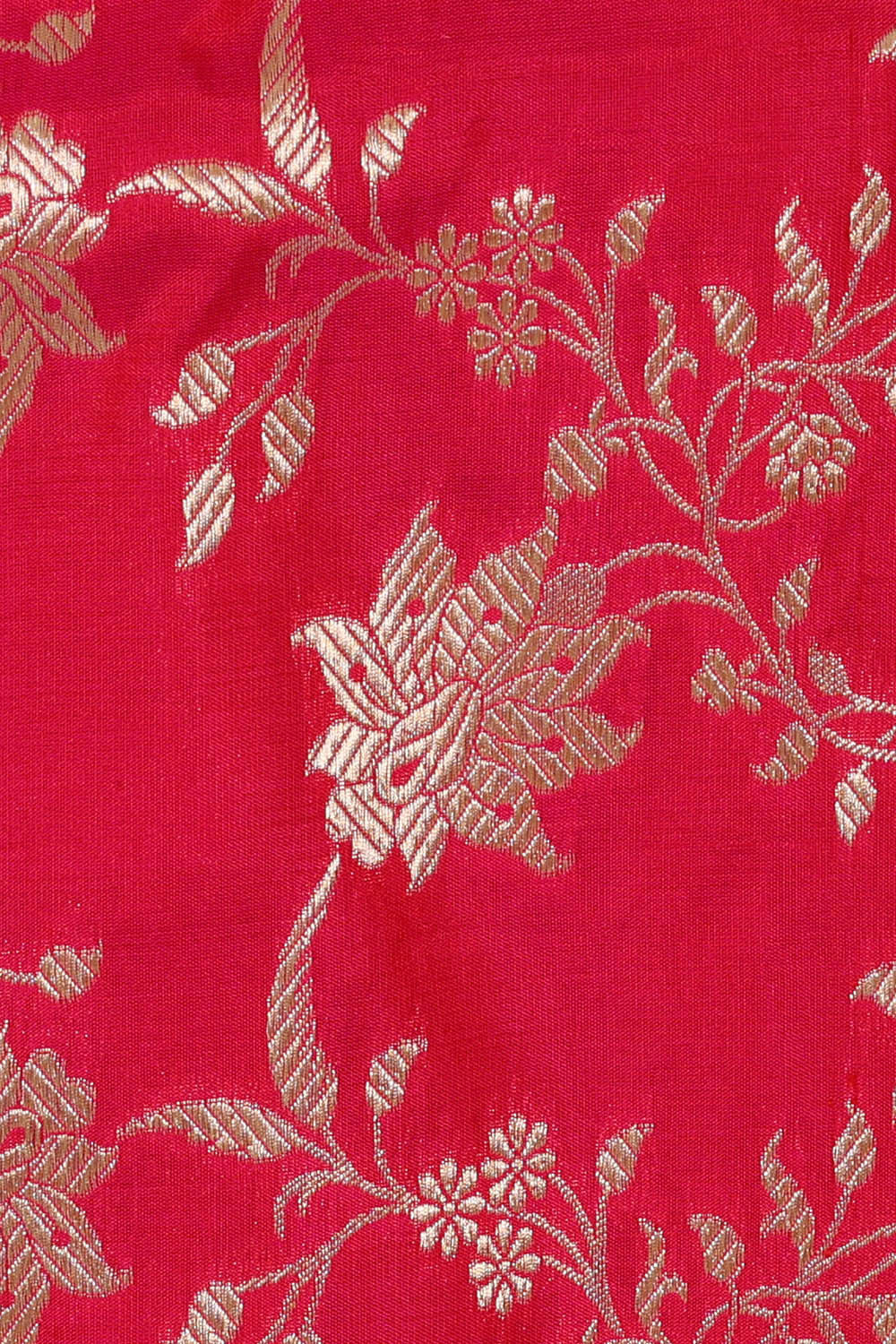Image of Banarasi Silk Pinkish Red Saree