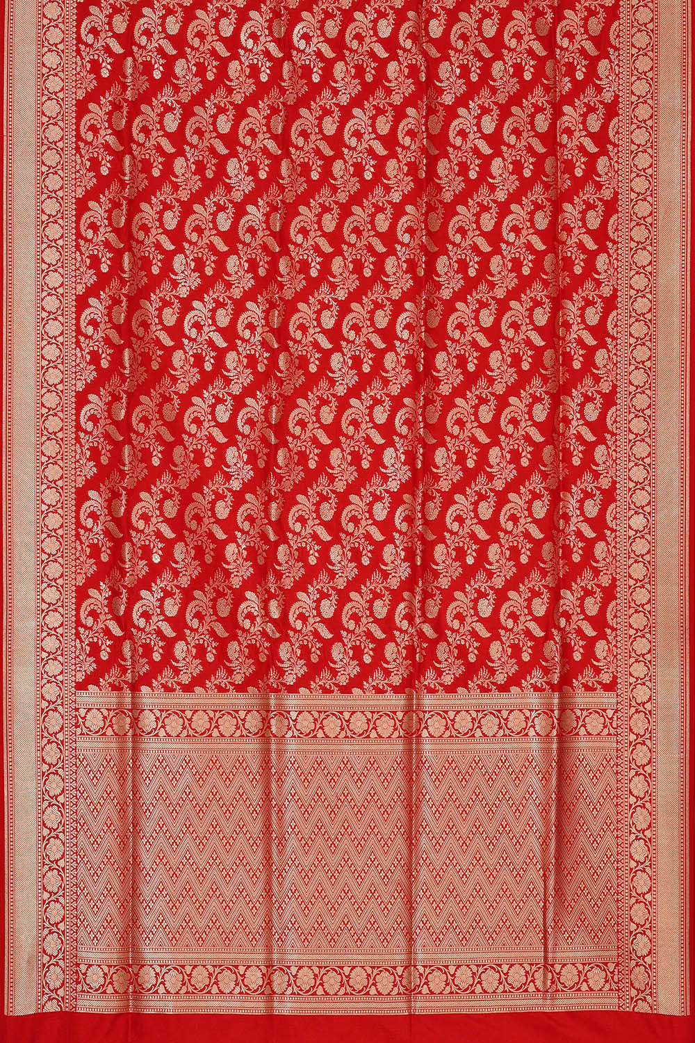 Image of Banarasi Silk Red Saree
