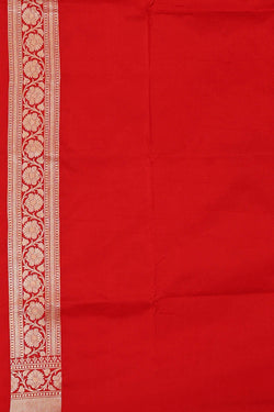 Image of Banarasi Silk Red Saree