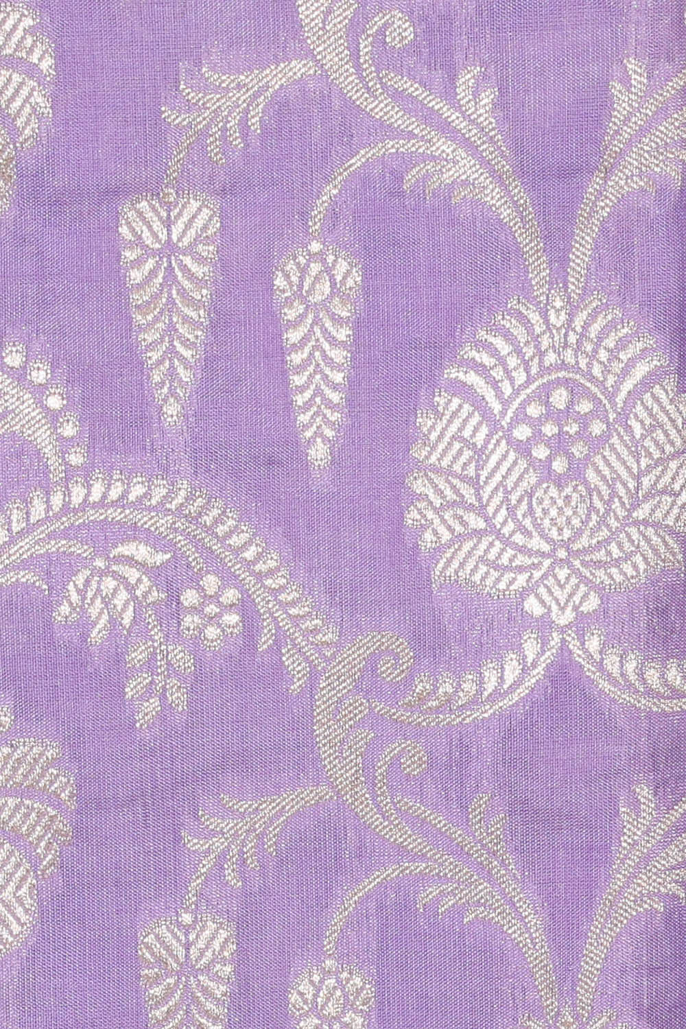 Image of Banarasi Silk Lavender Saree