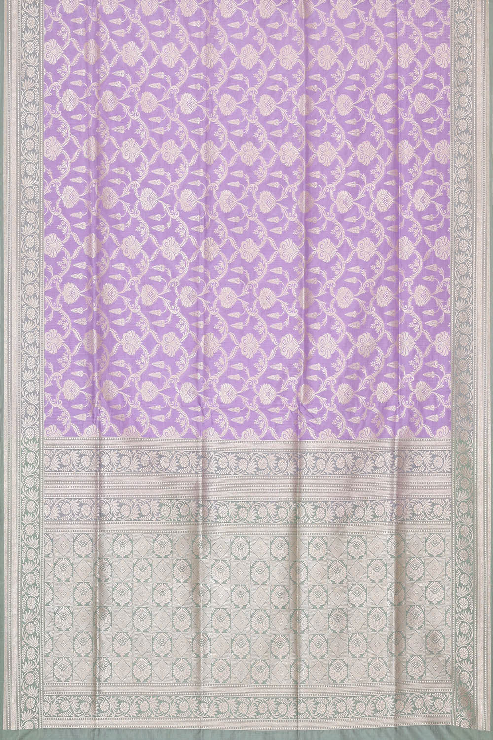 Image of Banarasi Silk Lavender Saree