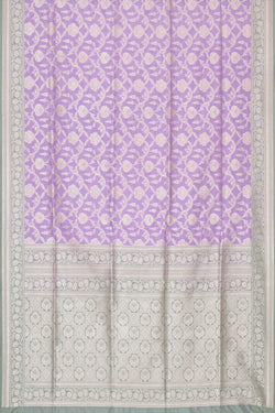Image of Banarasi Silk Lavender Saree