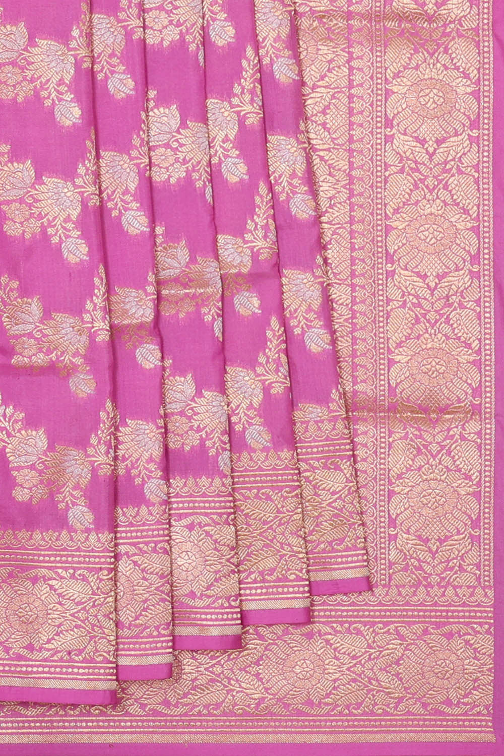 Image of Banarasi Silk Pink Saree