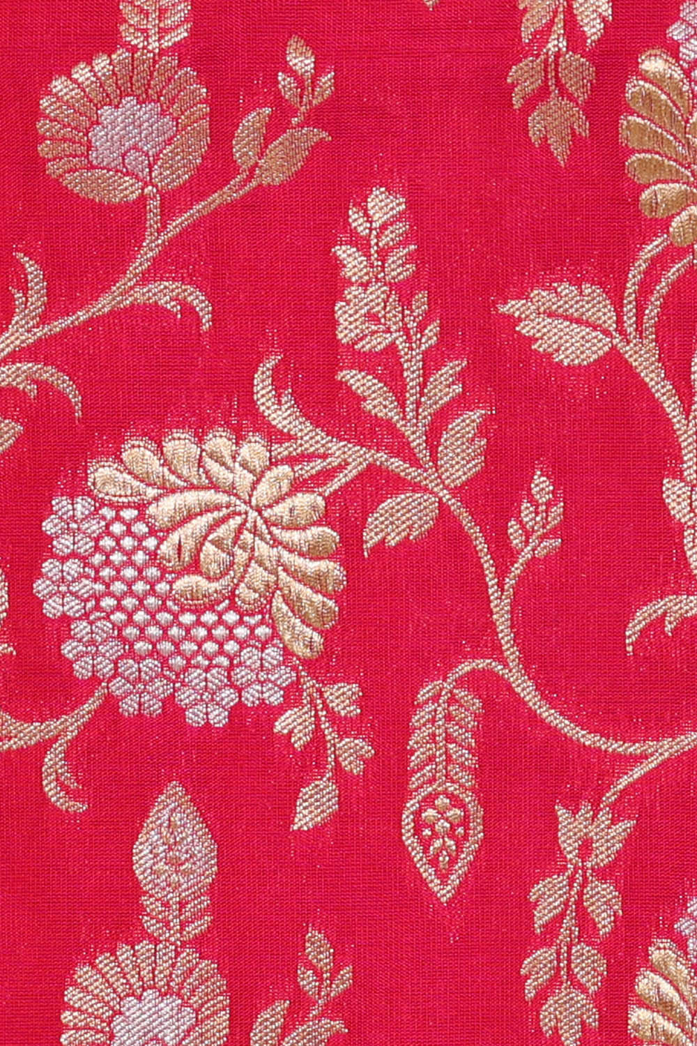 Image of Banarasi Silk Pinkish Red Saree