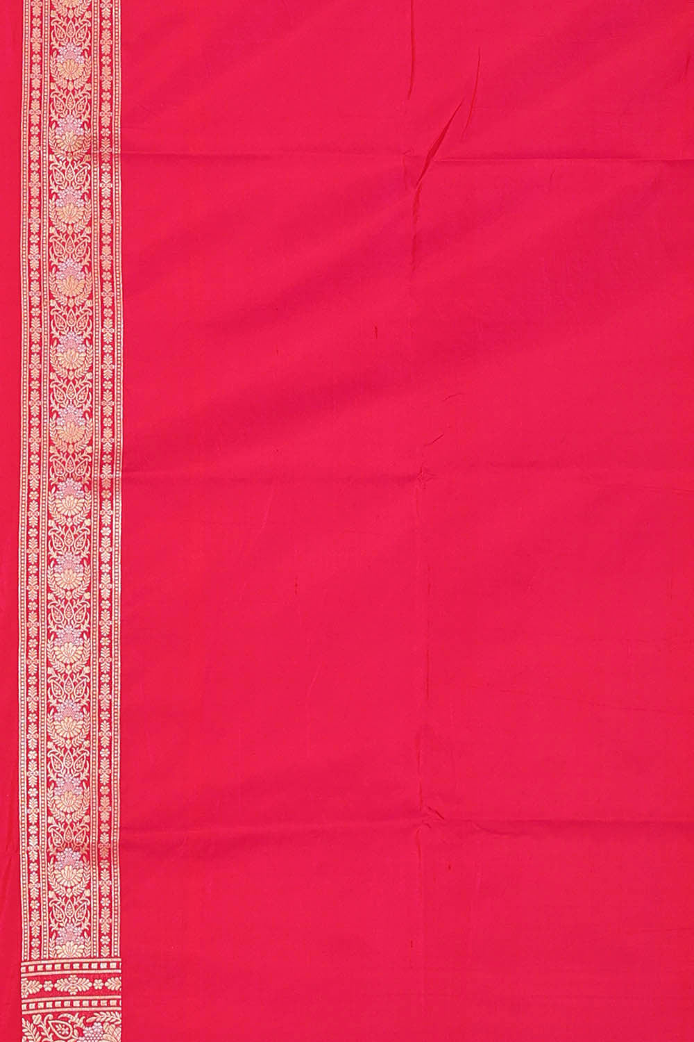 Image of Banarasi Silk Pinkish Red Saree