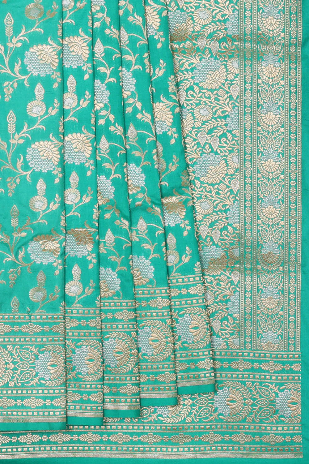 Image of Banarasi Silk Sea Green Saree