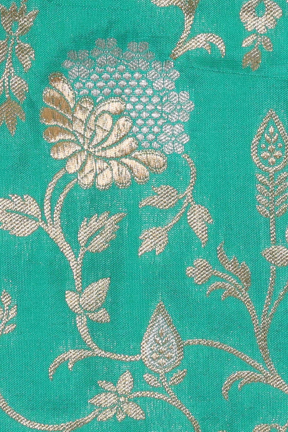 Image of Banarasi Silk Sea Green Saree