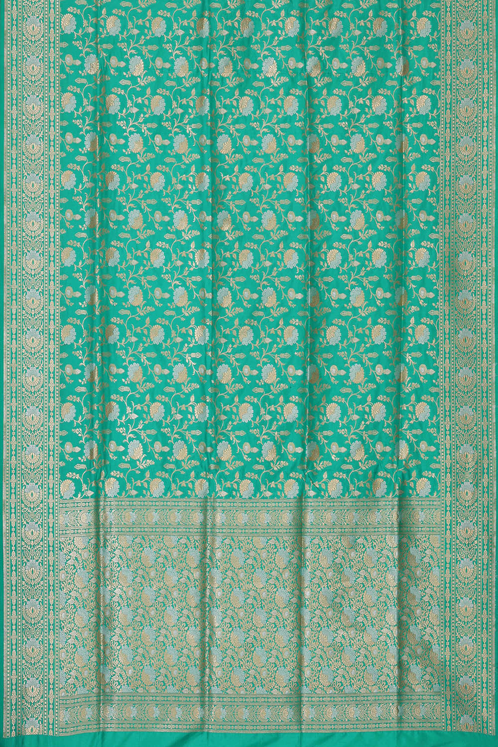 Image of Banarasi Silk Sea Green Saree