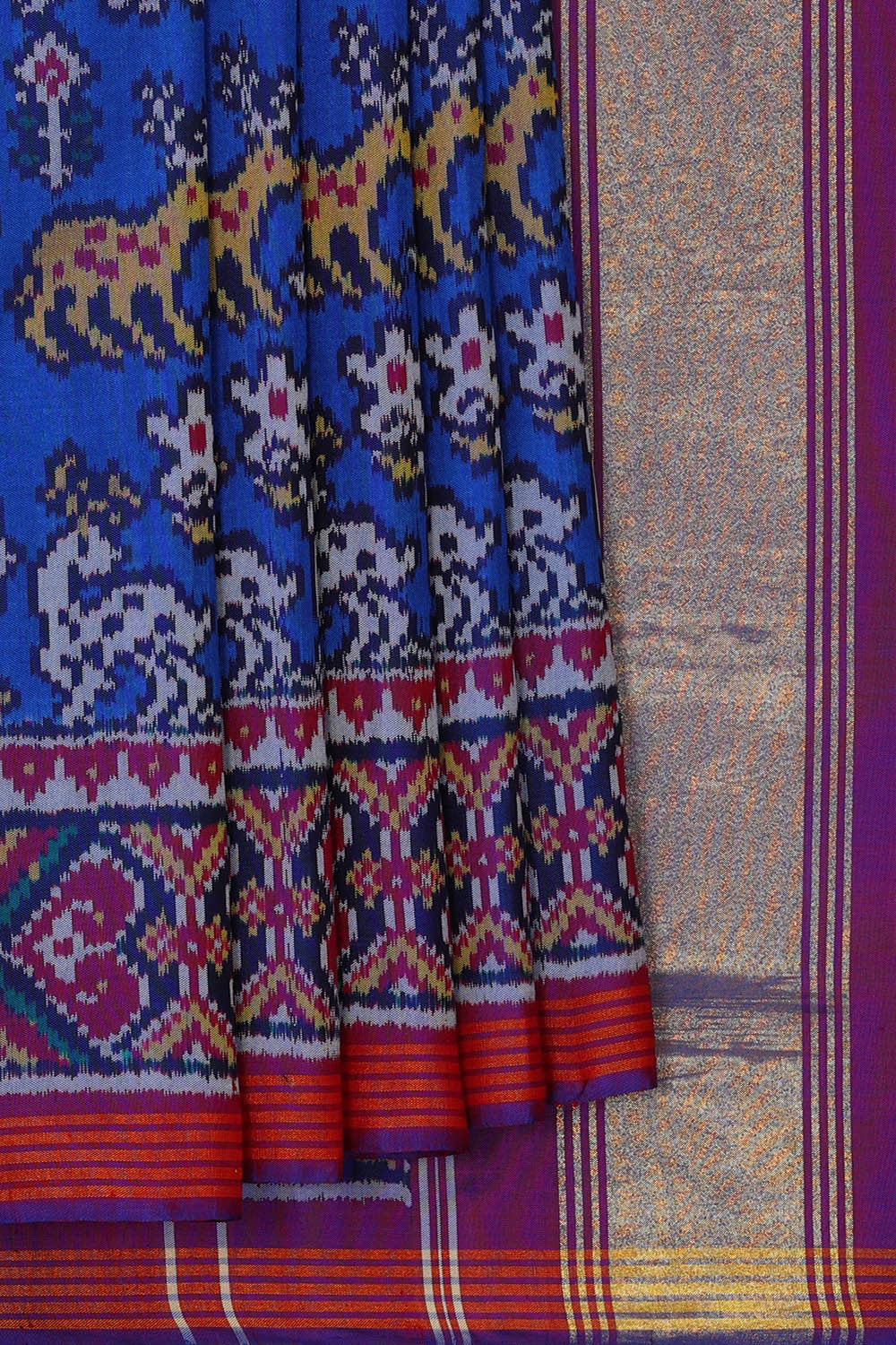 Image of Patan Patola Royal Blue Saree
