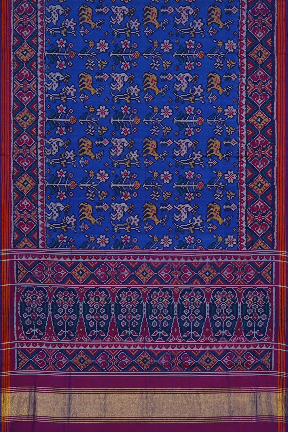 Image of Patan Patola Royal Blue Saree