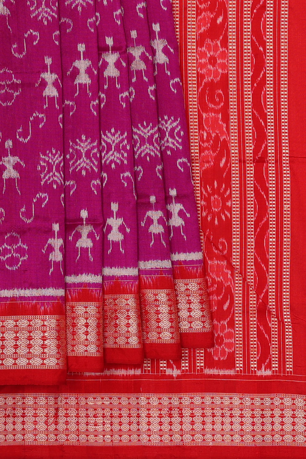 Image of Purple Sambalpuri Silk Saree