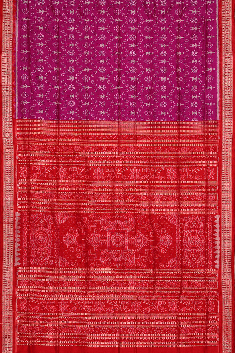 Image of Purple Sambalpuri Silk Saree