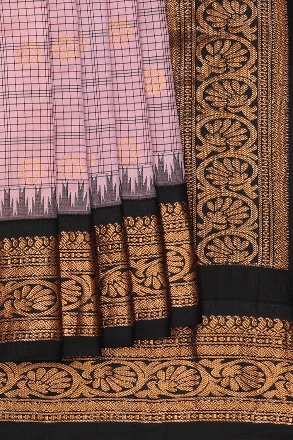 Gadwal Silk Soft Pink Saree