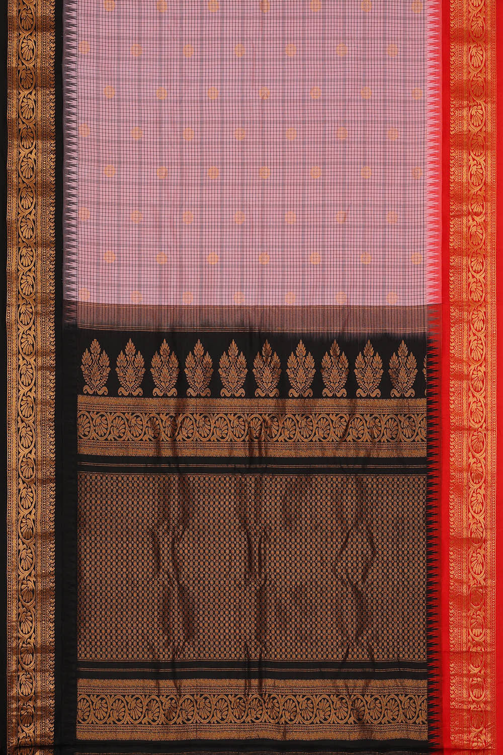 Image of Gadwal Silk Soft Pink Saree