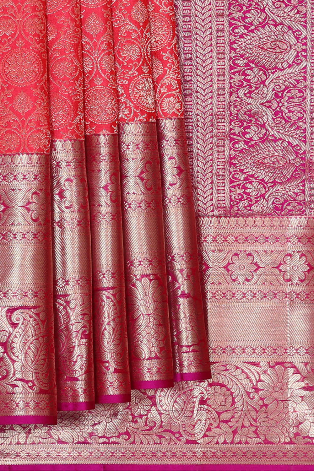 Kanchipattu Red Brocade Saree