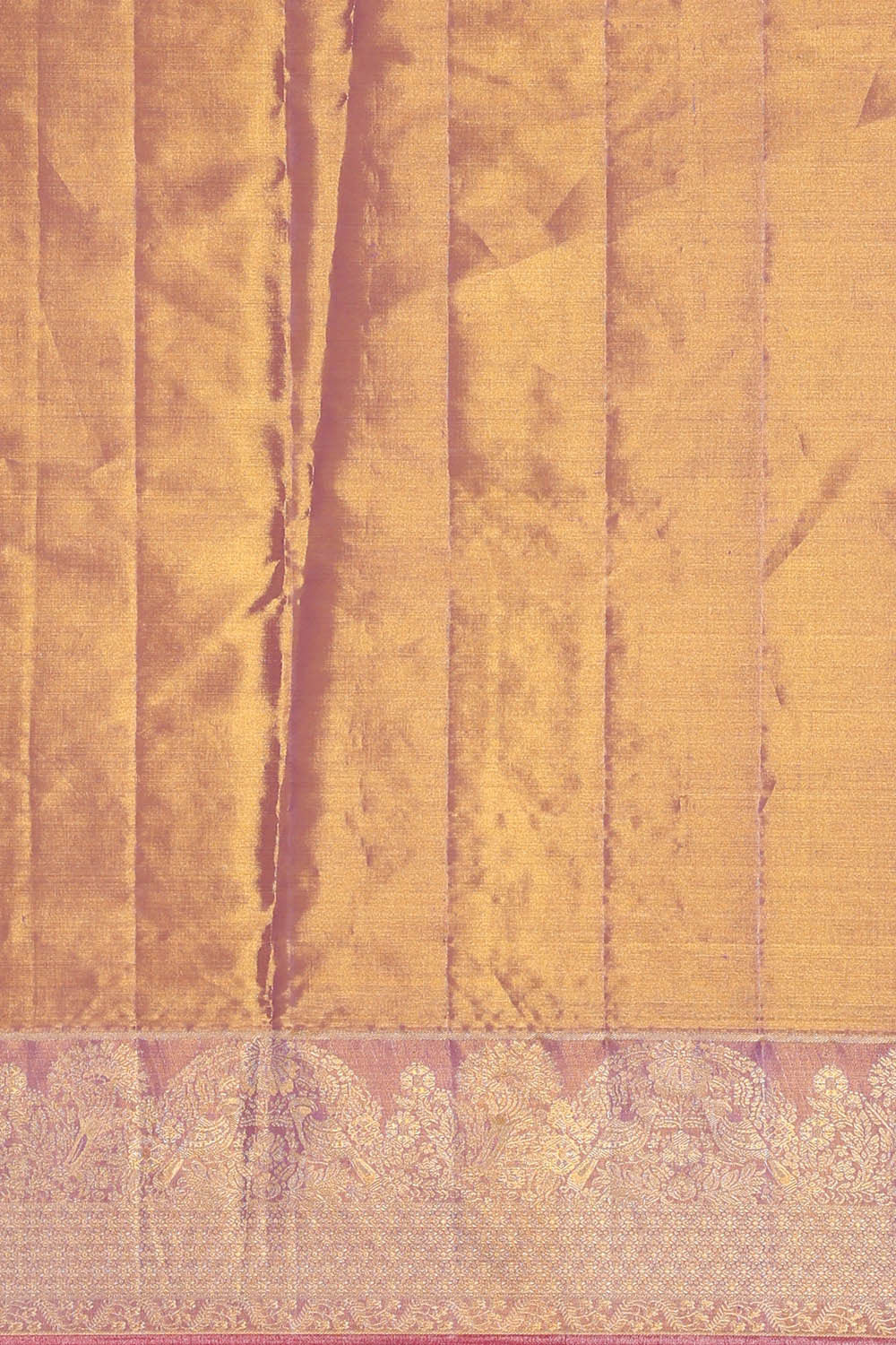 Kanchipattu Mustard Orange Tissue Brocade Saree