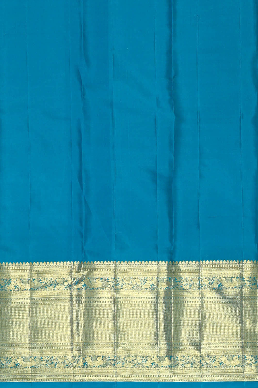 Image of Kanchipattu Ocean Blue Brocade Saree