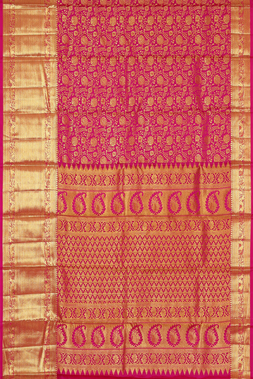 Image of Kanchipattu Rani Pink Brocade Saree