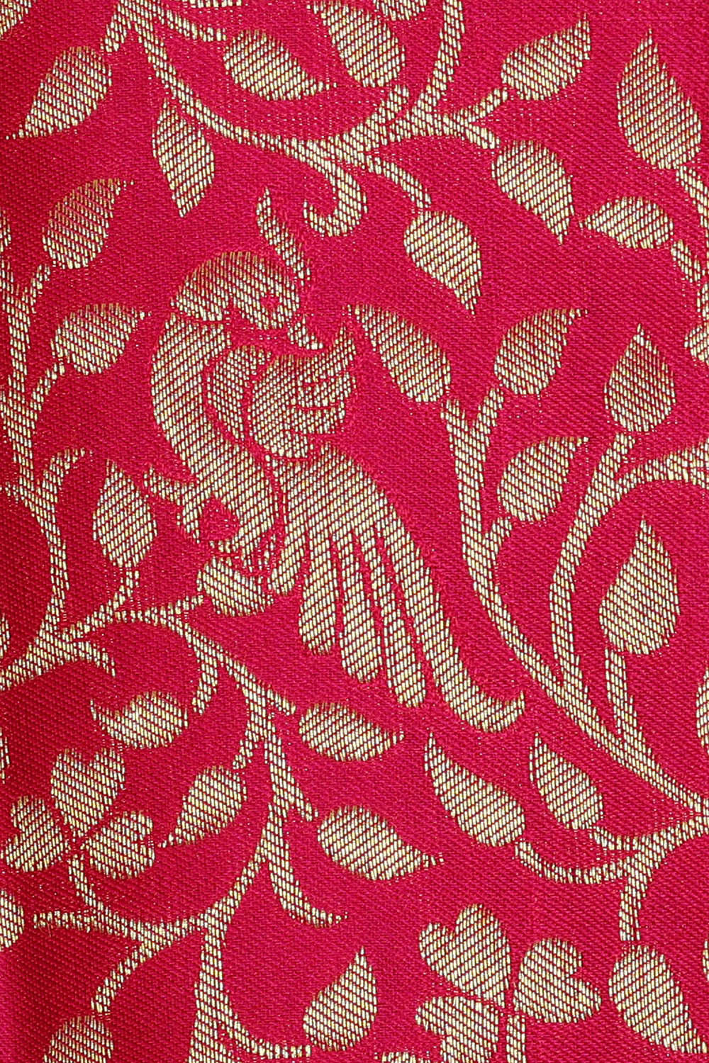 Image of Kanchipattu Reddish Pink Brocade Saree