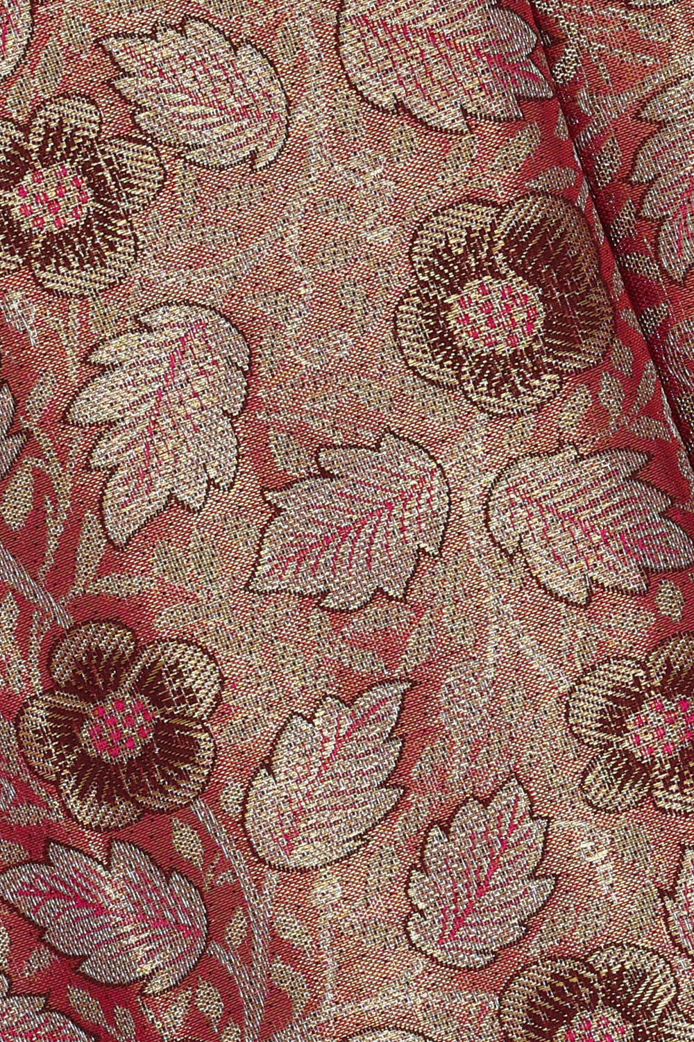Image of Kanchipattu Onion Pink Tissue Brocade Saree