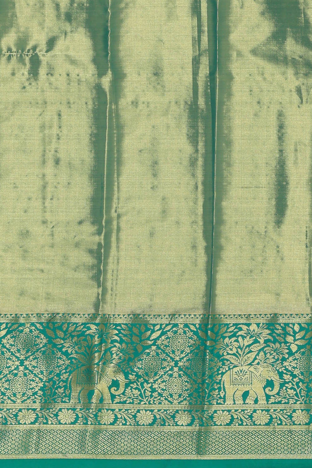Image of Kanchipattu Golden Pink Tissue Brocade Saree