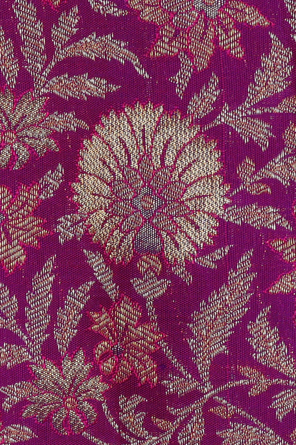 Image of Kanchipattu Magenta Purple Brocade Saree