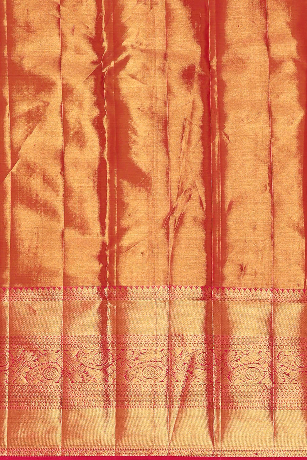 Kanchipattu Brown Tissue Brocade Saree