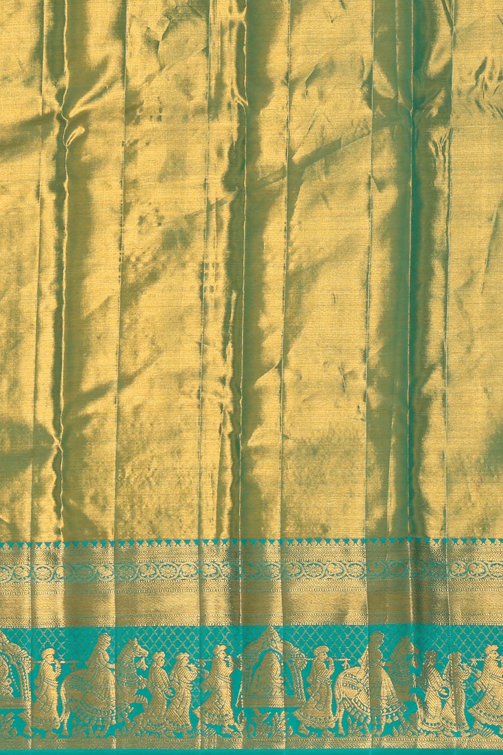 Image of Kanchipattu Orange Tissue Brocade Saree